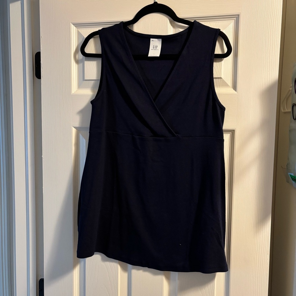 GAP Maternity Navy Sleeveless Nursing Top